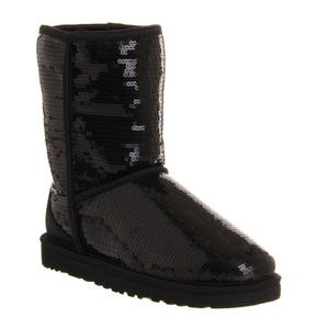 Uggs in Black Glitter